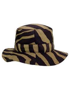 F/W 1996 Dolce & Gabbana Brown Nylon Animal Print Vintage Bucket Hat