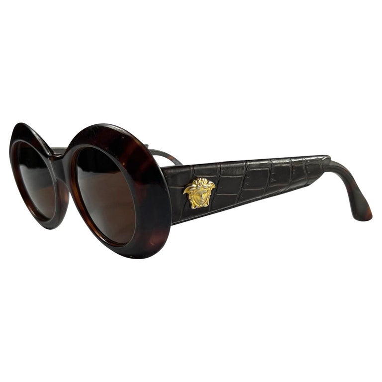 F/W 1996 Gianni Versace Brown Crocodile Medusa Acetate  display picture 1