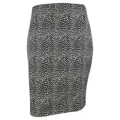F/W 1996 Gianni Versace Couture Black White Cheetah Print Pencil Skirt