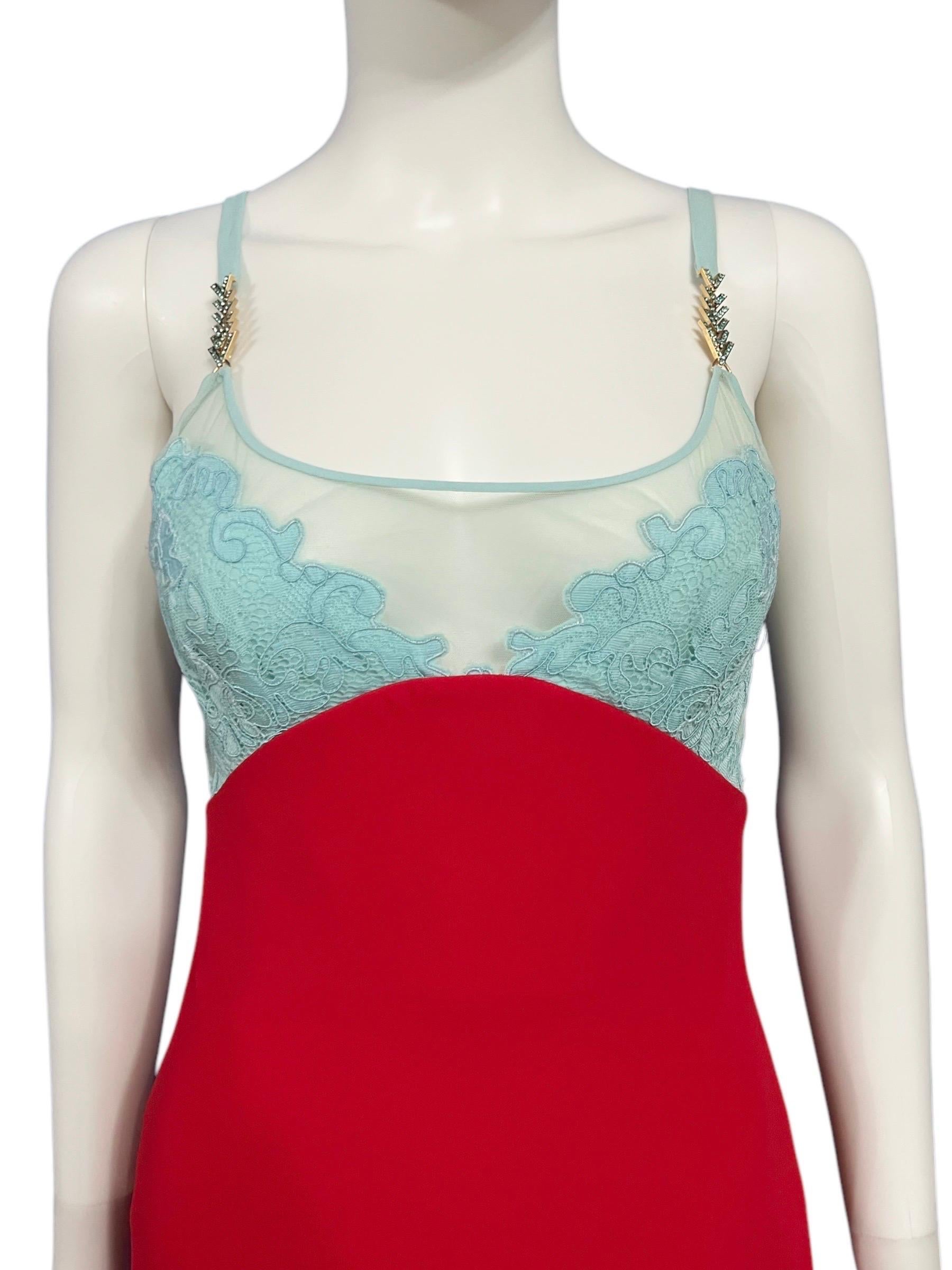F/W 1996 Gianni Versace Couture Lace Crystal Slip Dress For Sale 5
