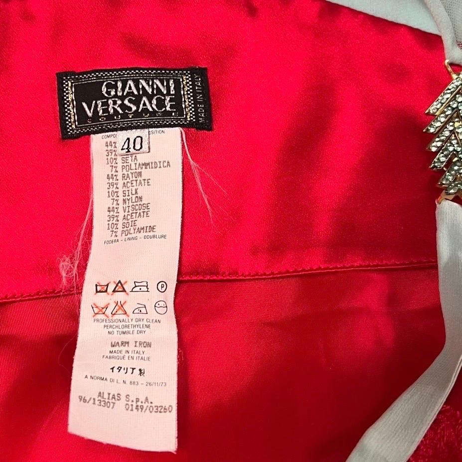 F/W 1996 Gianni Versace Couture Lace Crystal Slip Dress For Sale 6
