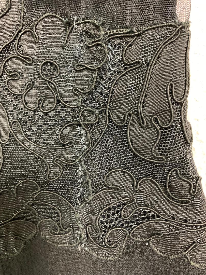F/W 1996 Gianni Versace Instante Sheer Black Mesh Lace Mini Dress 1