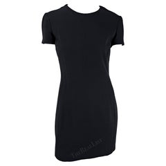 F/W 1996 Gianni Versace Short Sleeve Black Mini Dress