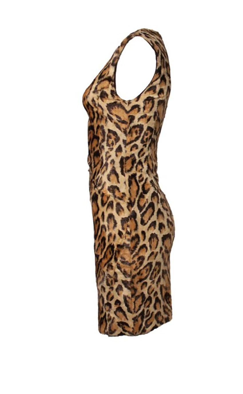  Robe vintage Gianni Versace en fausse fourrure, taille IT 38, automne-hiver 1996 Pour femmes 