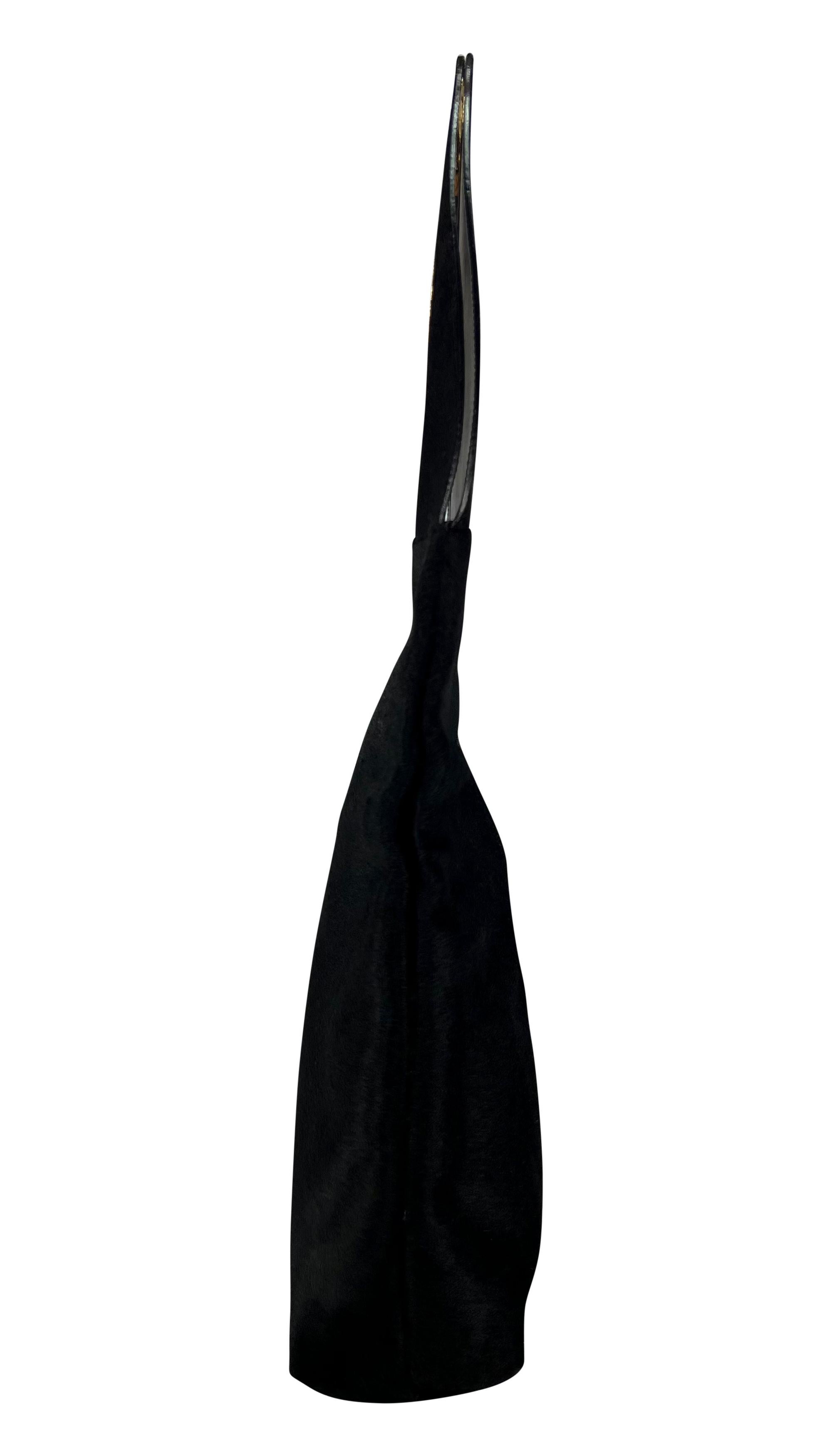 F/W 1996 Gucci by Tom Ford Black Pony Hair Oversized Runway Shoulder Bag For Sale 4