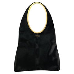 A/I 1996 Gucci by Tom Ford Borsa a tracolla oversize in pelo di cavallino nero