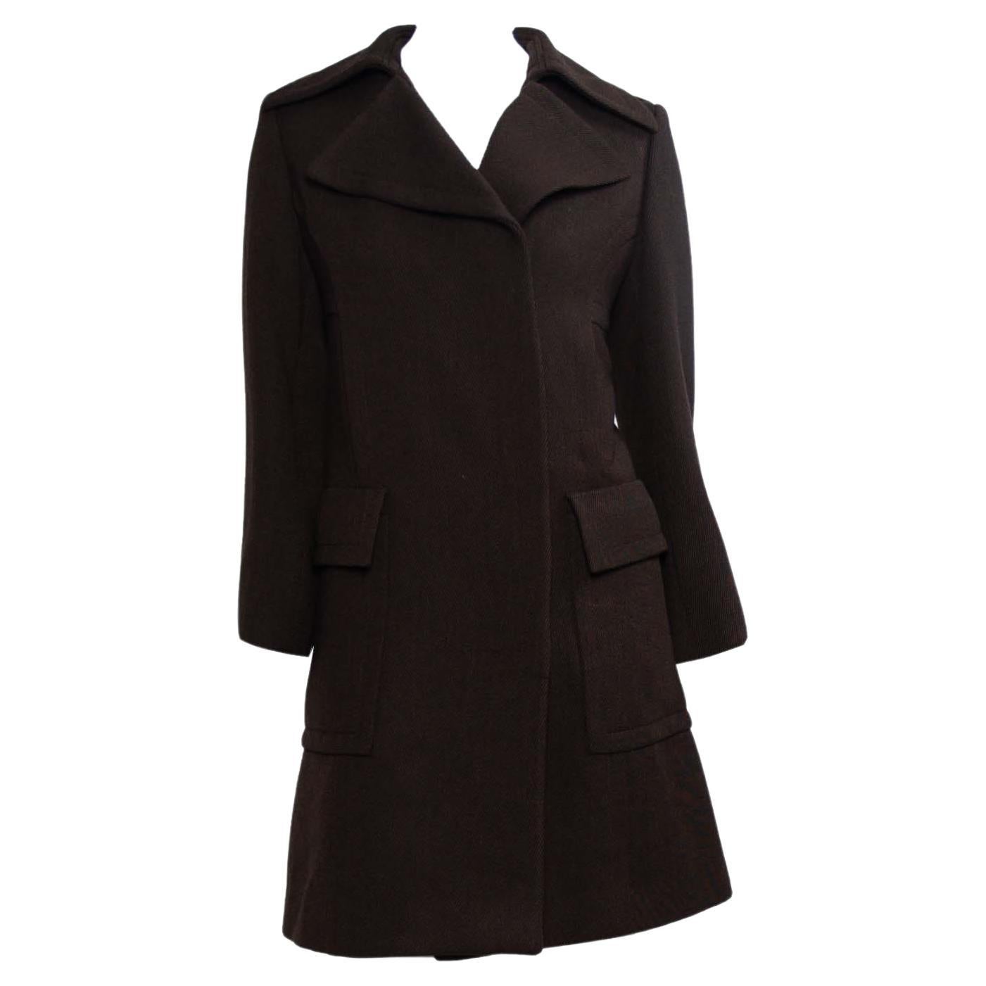H/W 1996 Gucci by Tom Ford Übergroßer Mantel mit Goldschnalle und G-Schnalle (Schwarz)