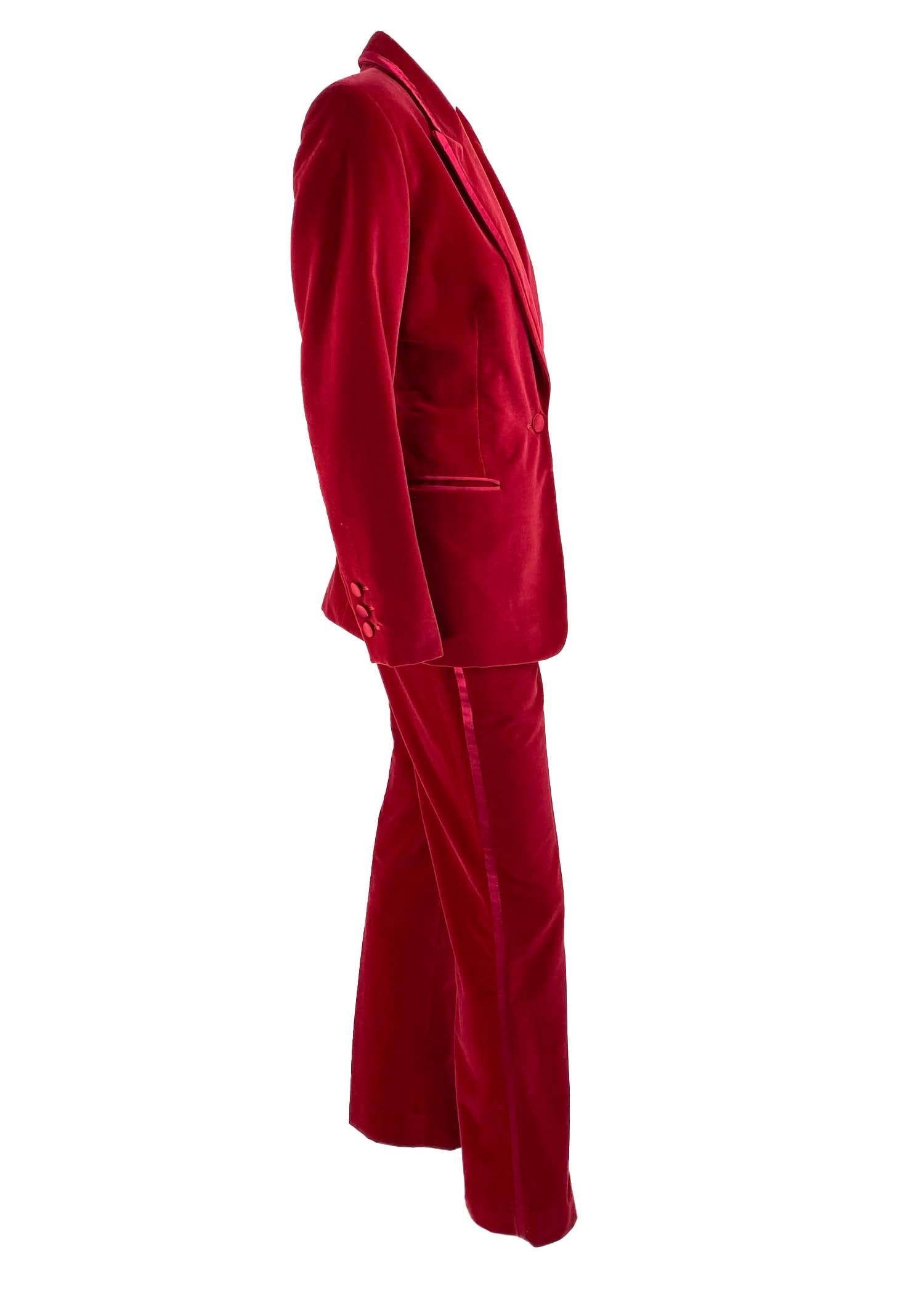 F/W 1996 Gucci by Tom Ford Red Velvet Tuxedo Documented Museum Piece 4