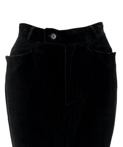 F/W 1996 Gucci by Tom Ford Runway Black Velvet Tuxedo Pants