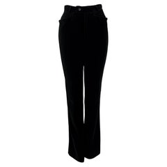F/W 1996 Gucci by Tom Ford Runway Black Velvet Tuxedo Pants