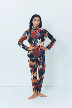 F/W 1996 Issey Miyake Velvet Floral Ensemble
