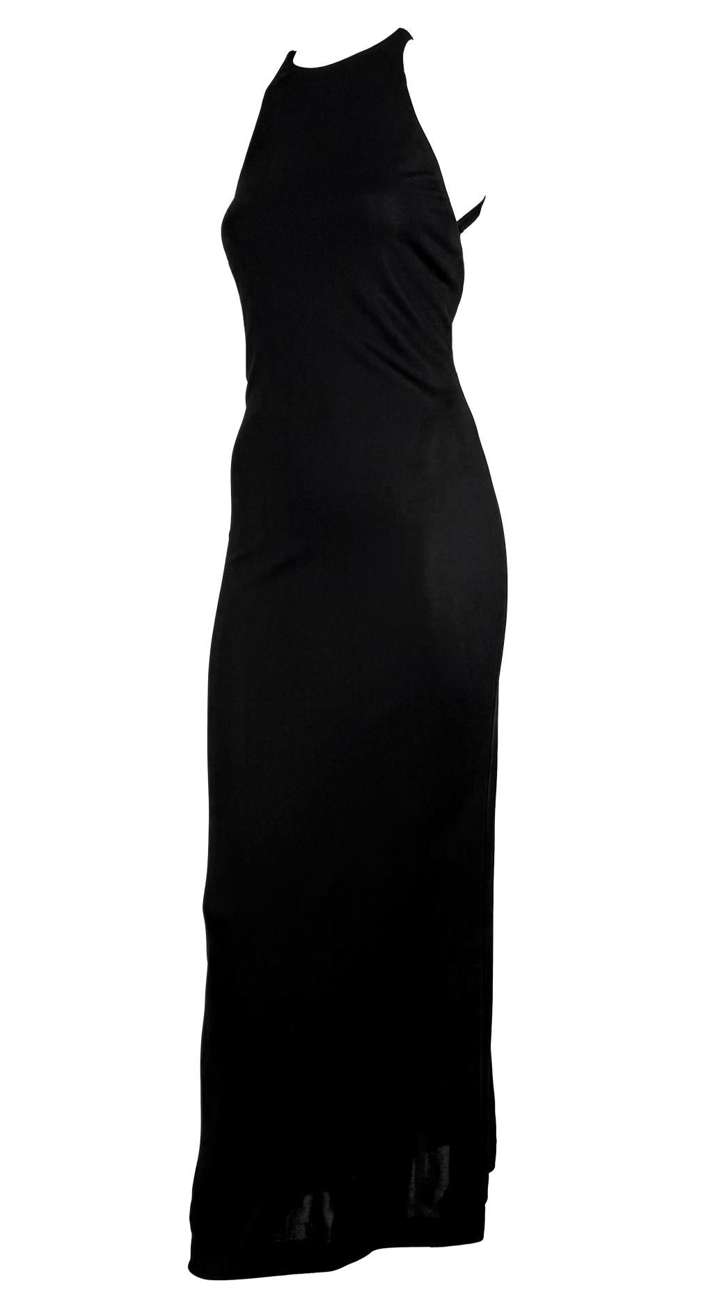 F/W 1996 Ralph Lauren Black Bodycon Backless Strap Evening Gown For Sale 6