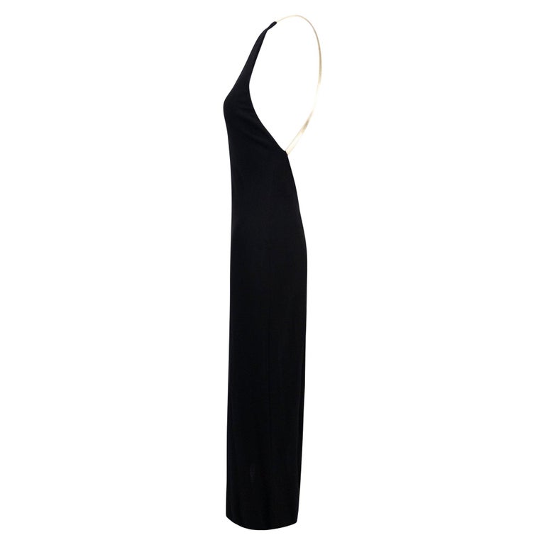 ralph lauren black and gold dress Vintage Ralph Lauren Silk Lamé Dot Halter Dress – Recess main image 0