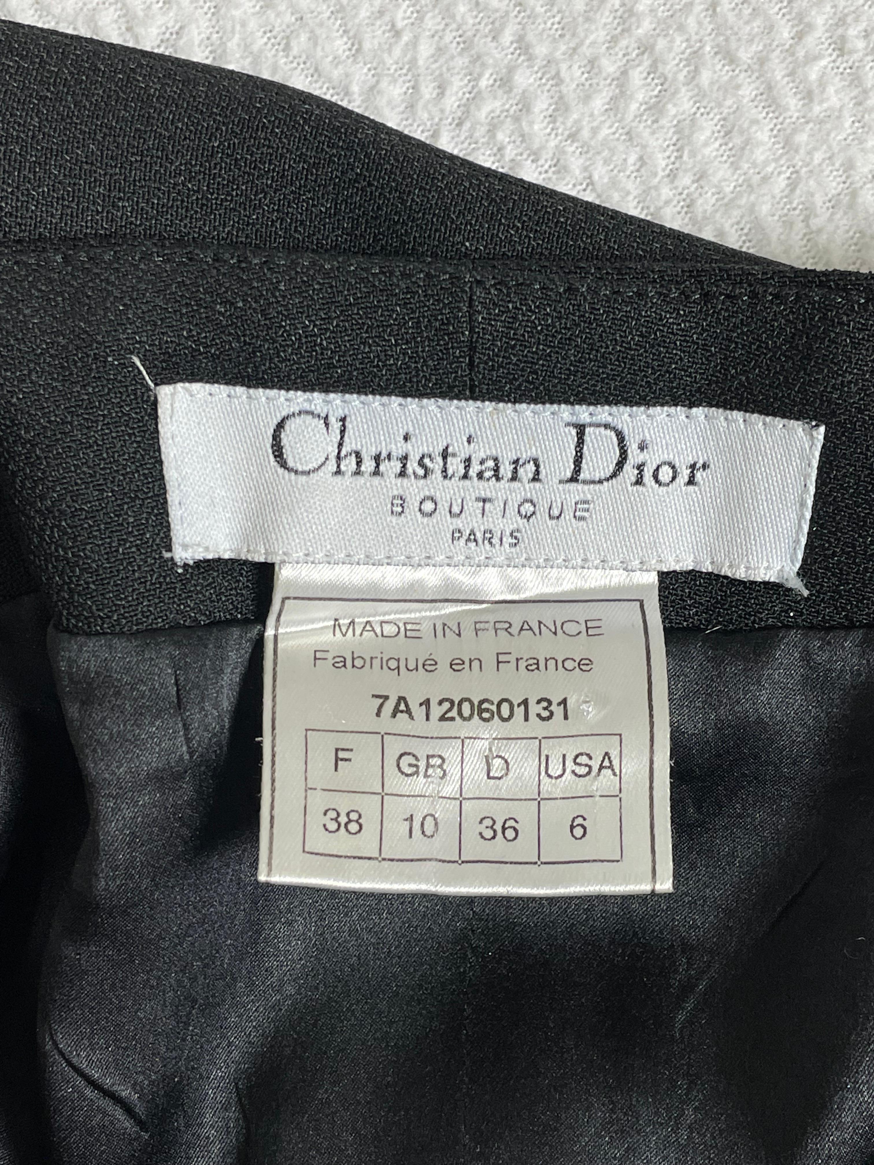F/W 1997 Christian Dior by John Galliano Black Beaded High Slits Mini Dress 1