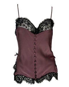 F/W 1997 Christian Dior by John Galliano Lace Trim Satin Camisole Tank Top