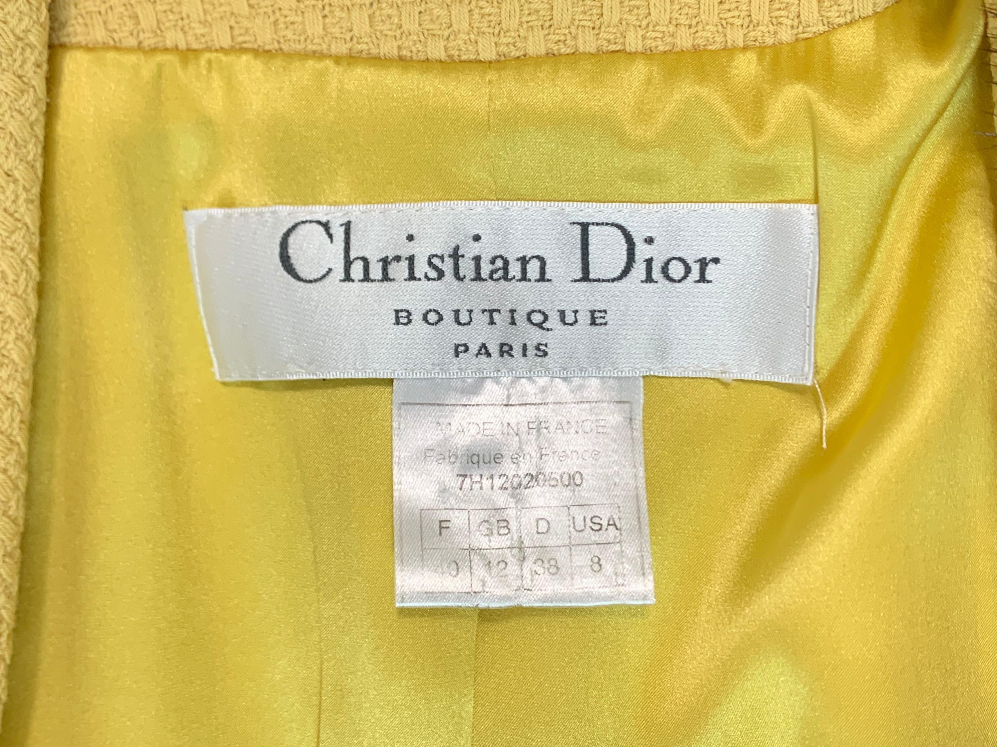 F/W 1997 Christian Dior by John Galliano Runway Yellow Mini Dress w Fur In Fair Condition In Yukon, OK