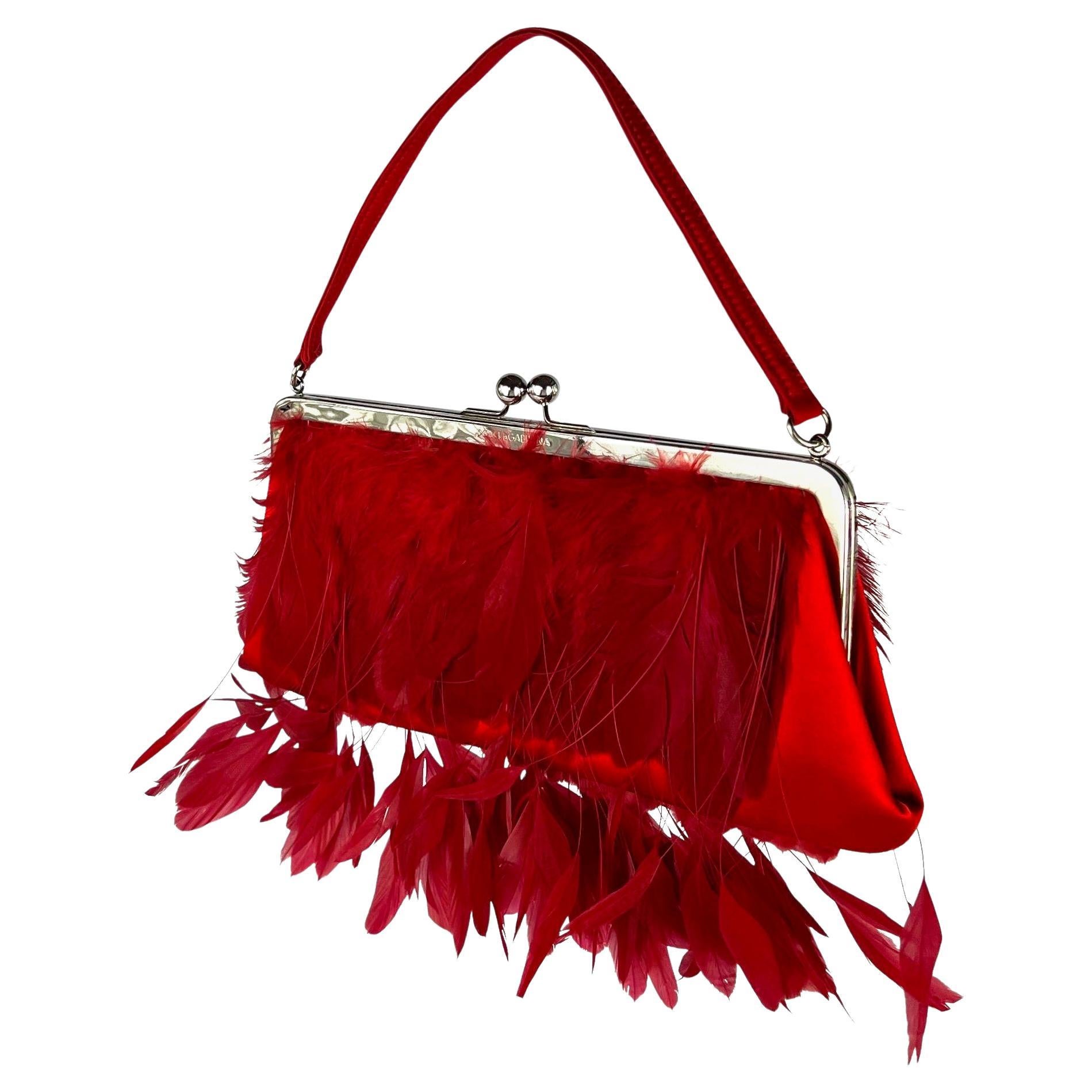 red feather clutch