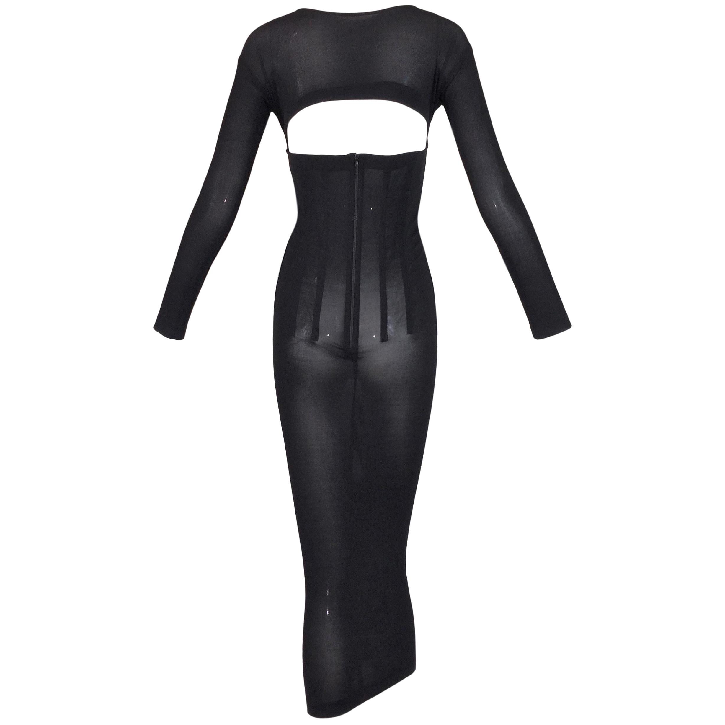 Dolce and Gabbana metallic bustier dress w hard-corseted belt 46 at 1stDibs