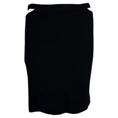 F/W 1997 Gianni Versace Black Cut Out Runway Runway Skirt