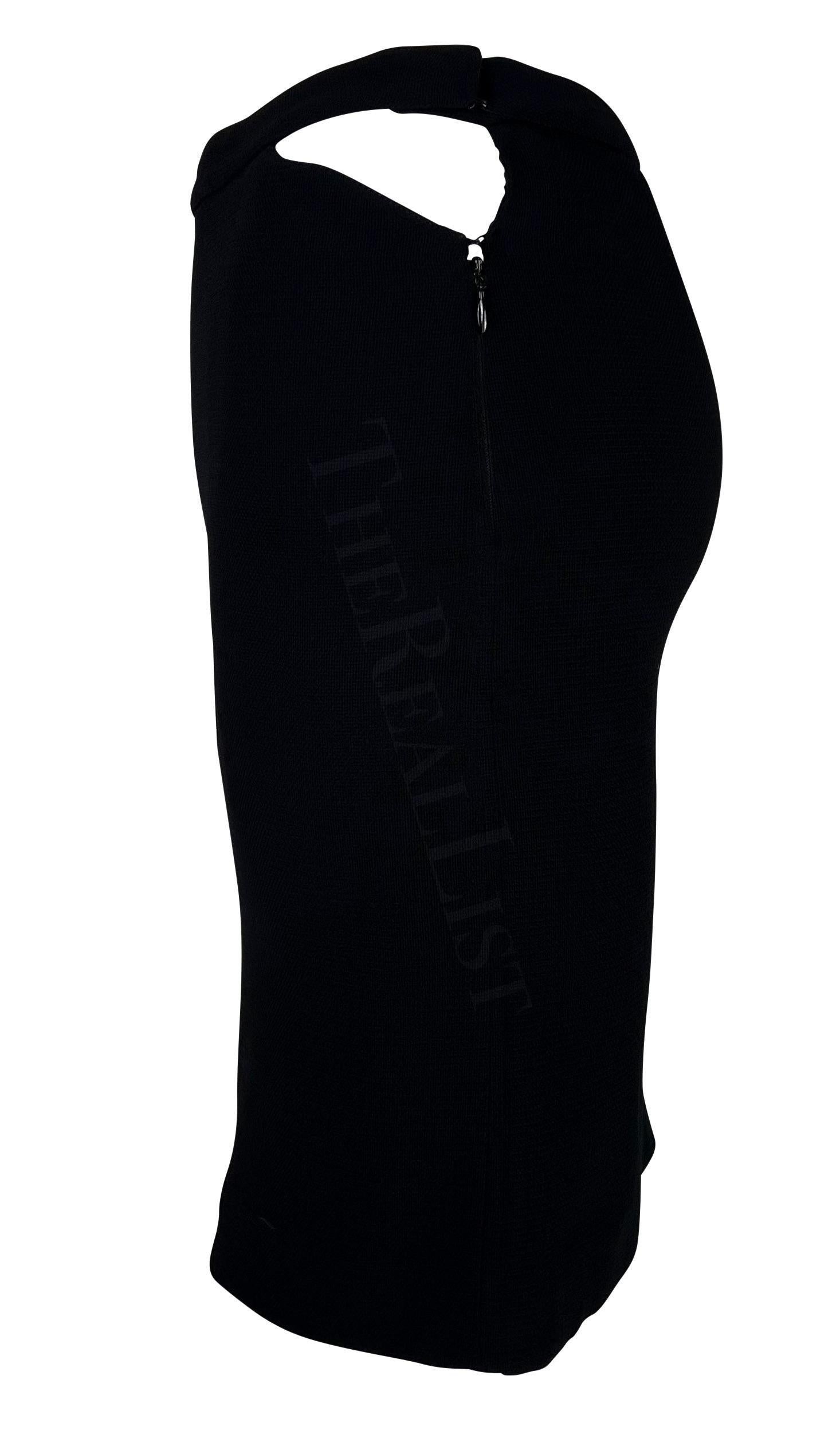 F/W 1997 Gianni Versace Jupe Runway noire à découpes Pour femmes en vente