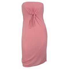 F/W 1997 Gianni Versace Runway Pink Corseted Strapless Mini Dress