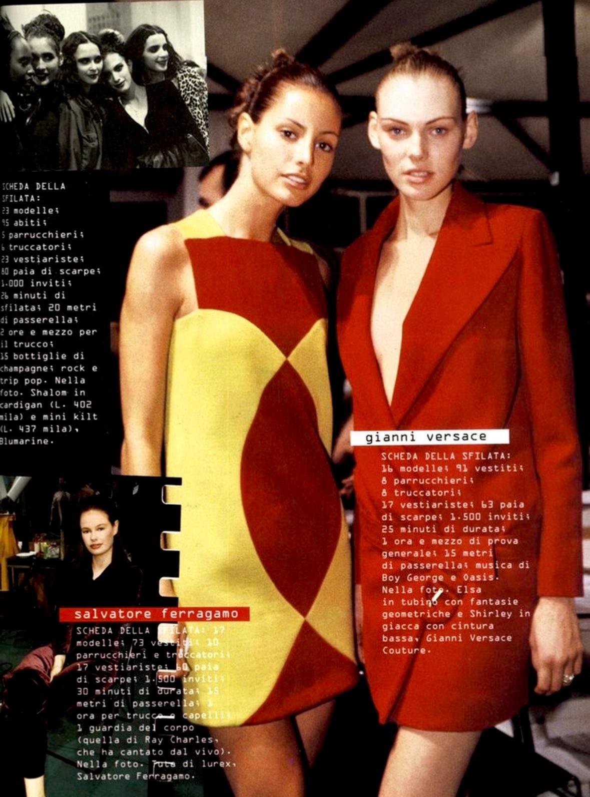 F/W 1997 Gianni Versace Runway Yellow Red Color Block Mini Shift Dress Pour femmes en vente