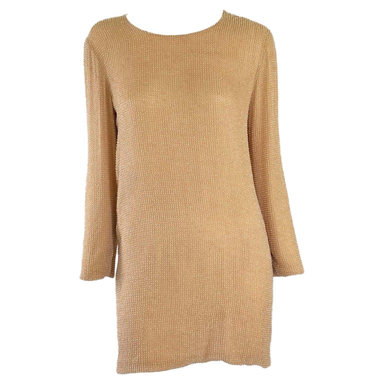 gucci beaded dress 2002 Gucci by Tom Ford Bodycon Beaded Dress  Rachel Zabar Vintage