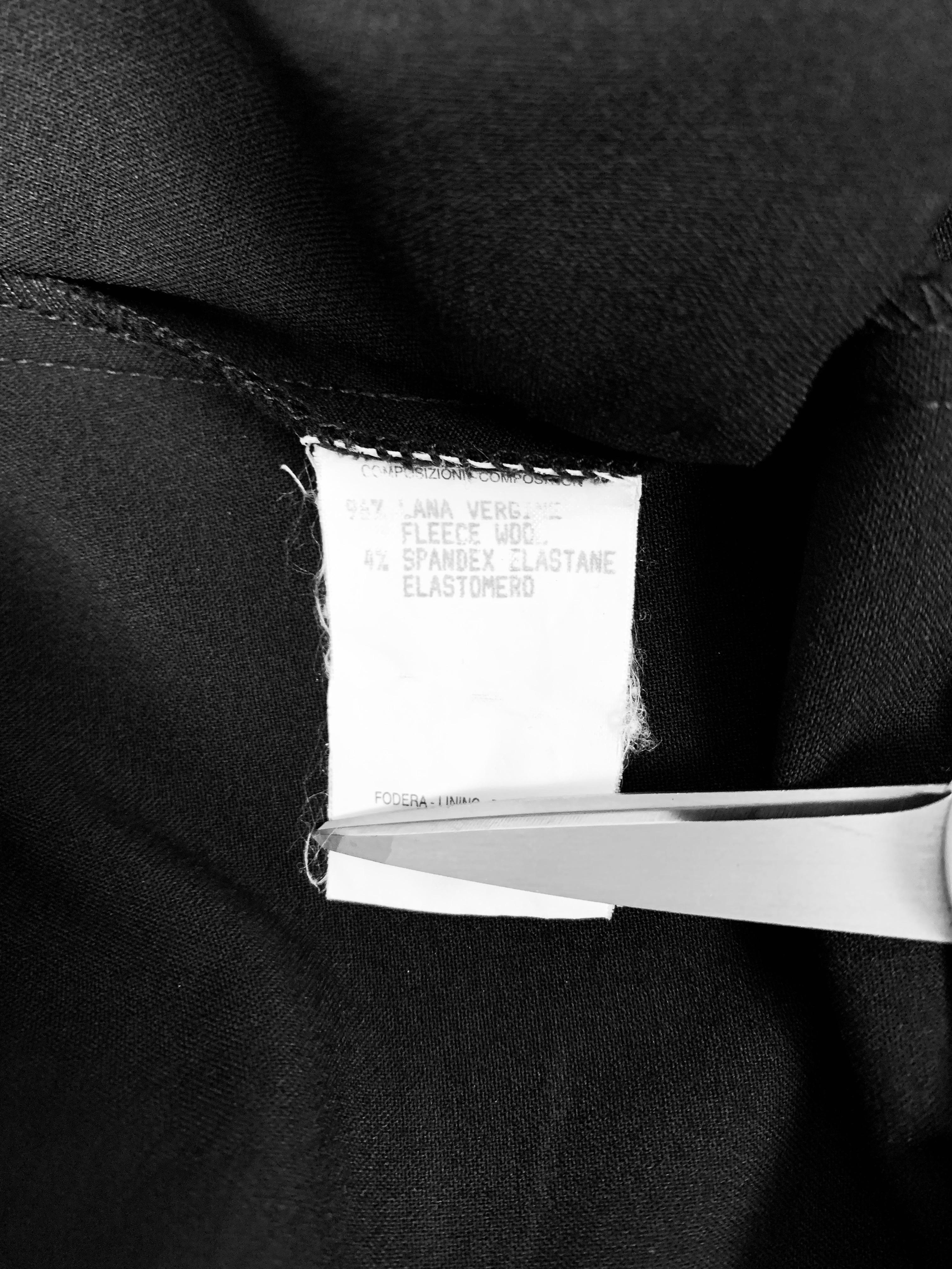 F/W 1997 Gucci by Tom Ford Black Cut-Out Silver Logo Buckle L/S Mini Dress 1