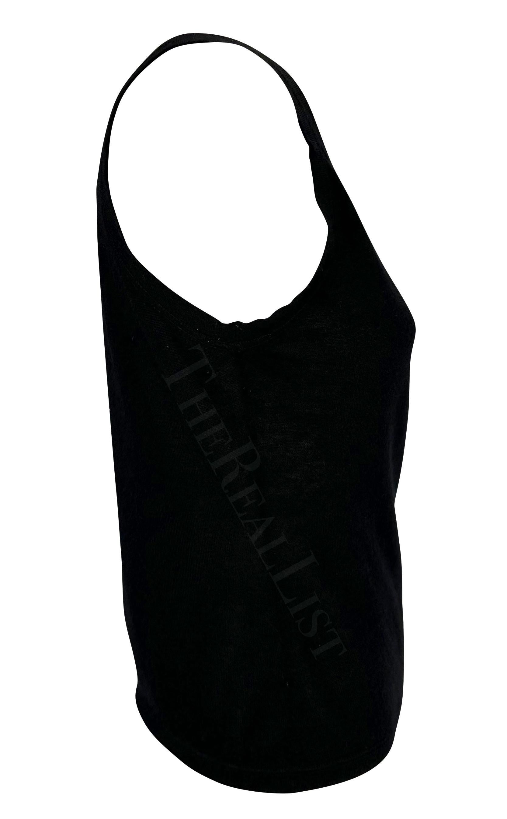 F/W 1997 Gucci by Tom Ford Runway Cashmere Black Stretch Tank Top  For Sale 2