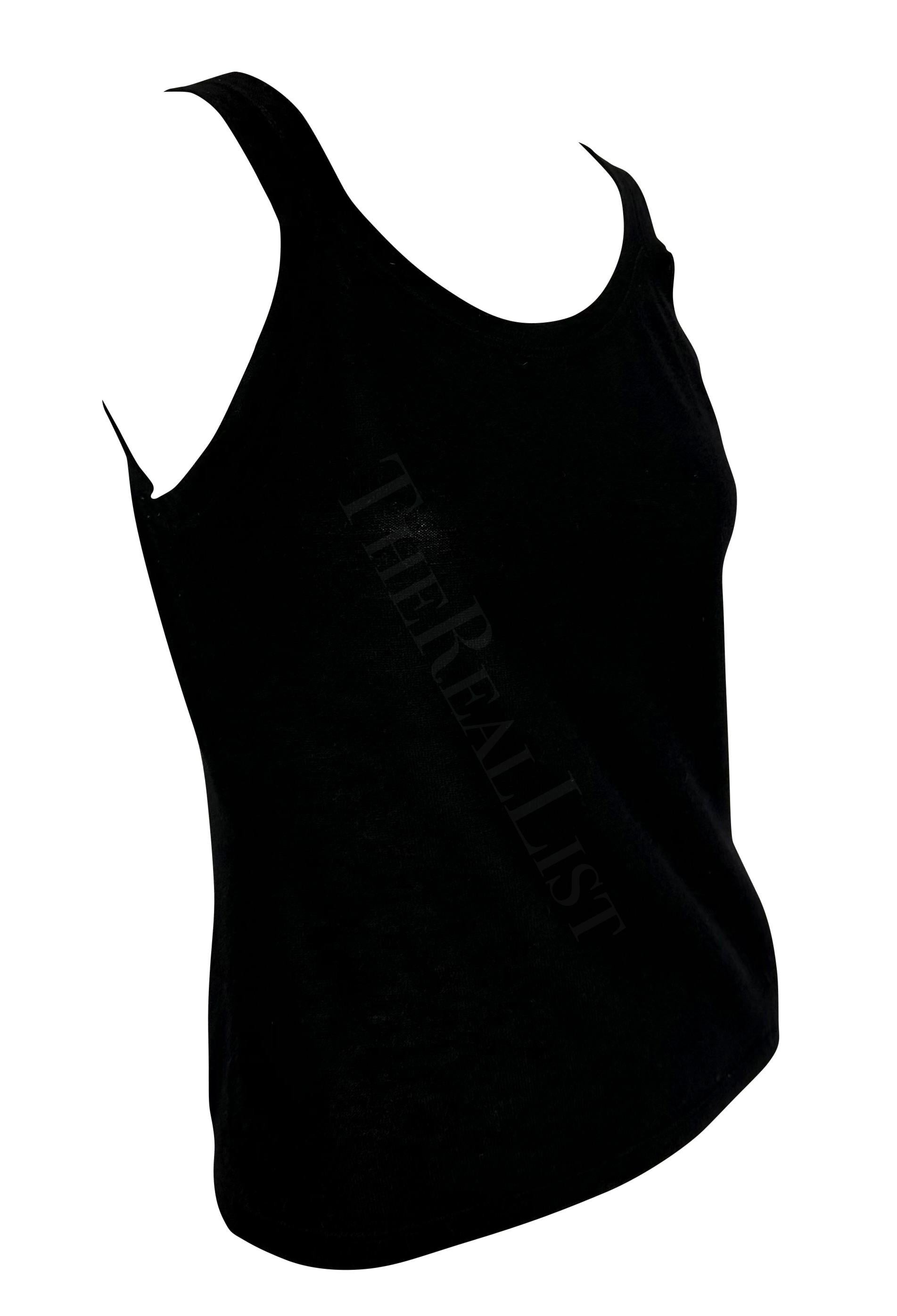 F/W 1997 Gucci by Tom Ford Runway Cashmere Black Stretch Tank Top  For Sale 3
