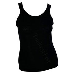 F/W 1997 Gucci by Tom Ford Runway Cashmere Black Stretch Tank Top 