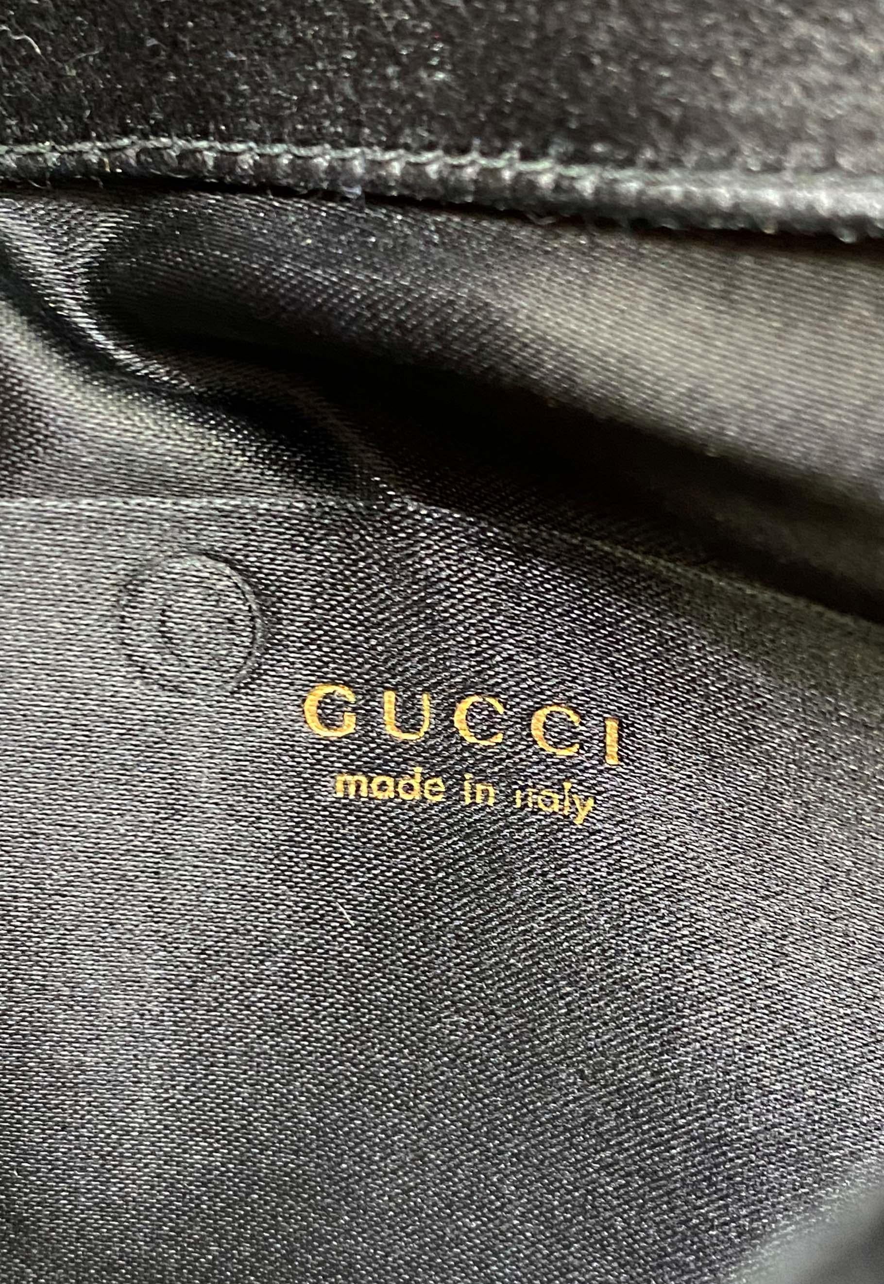 Black F/W 1997 Gucci by Tom Ford Mini Satin Square G Logo Asymmetric Bag For Sale