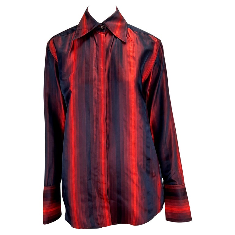 open lace back dress 2000s Gucci Red Checkered Canadian Shirt – Dolce Vita Hub main image 1