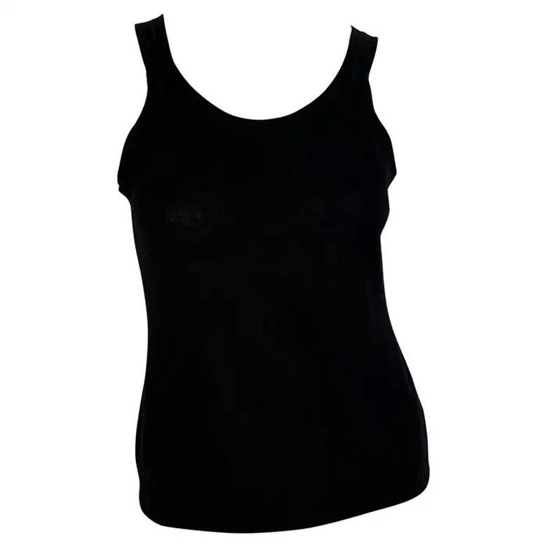 H/W 1997 Gucci by Tom Ford Laufsteg Schwarzes durchsichtiges Kaschmir-Tanktop aus Stretch im Angebot