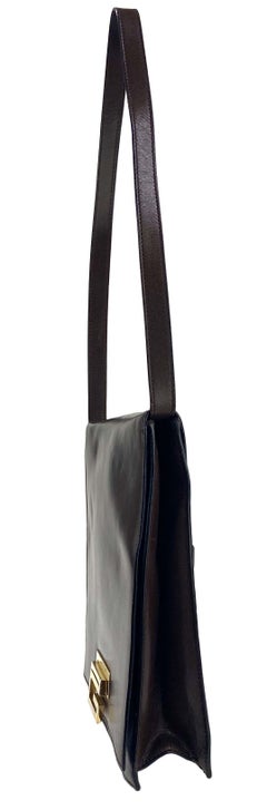 F/W 1997 Gucci by Tom Ford Vintage Brown Shoulder Bag Square 'G'