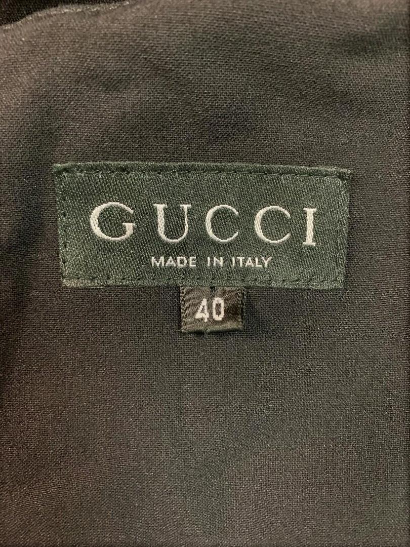 F/W 1997 Gucci Tom Ford Black Cut-Out Mini Dress w Large Silver Buckle 40 1