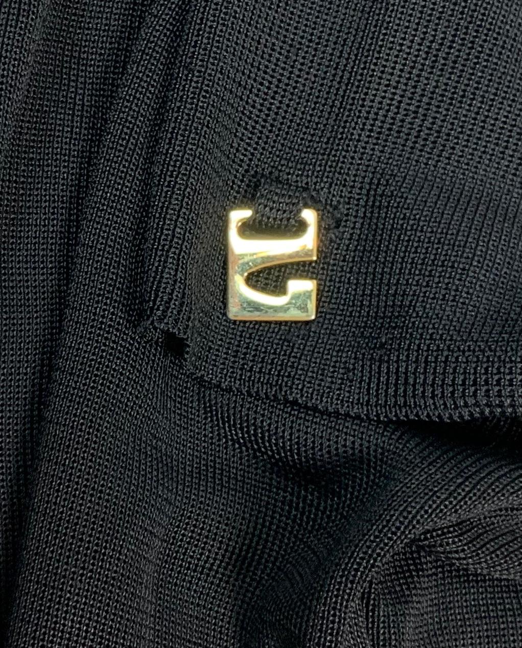 F/W 1997 Gucci Tom Ford Semi-Sheer Black Knit Military Style Shirt Top In Good Condition In Yukon, OK