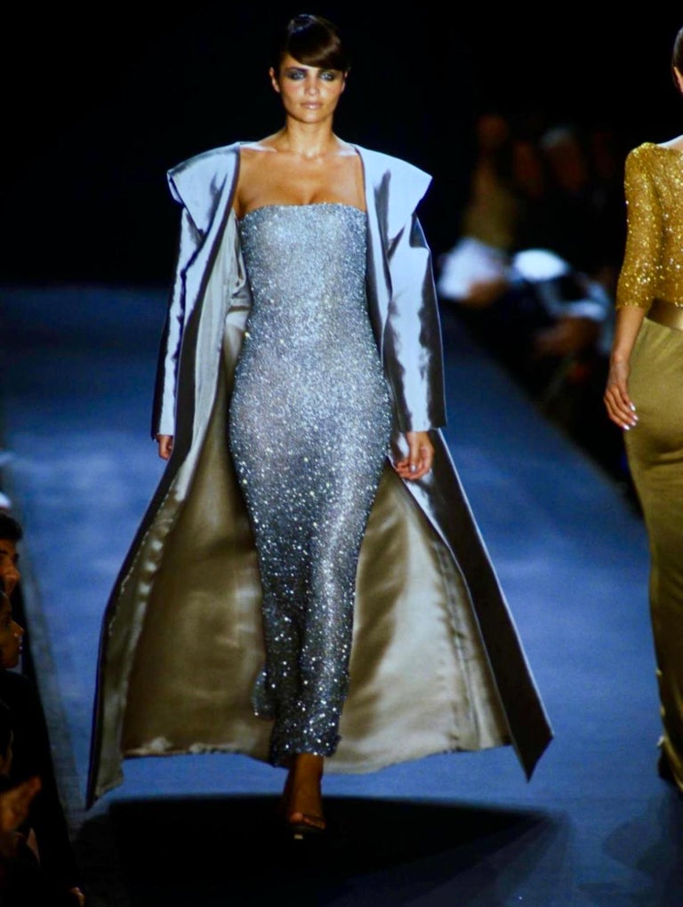 halston dresses silver Antique Silver Lucy Gown by HALSTON
