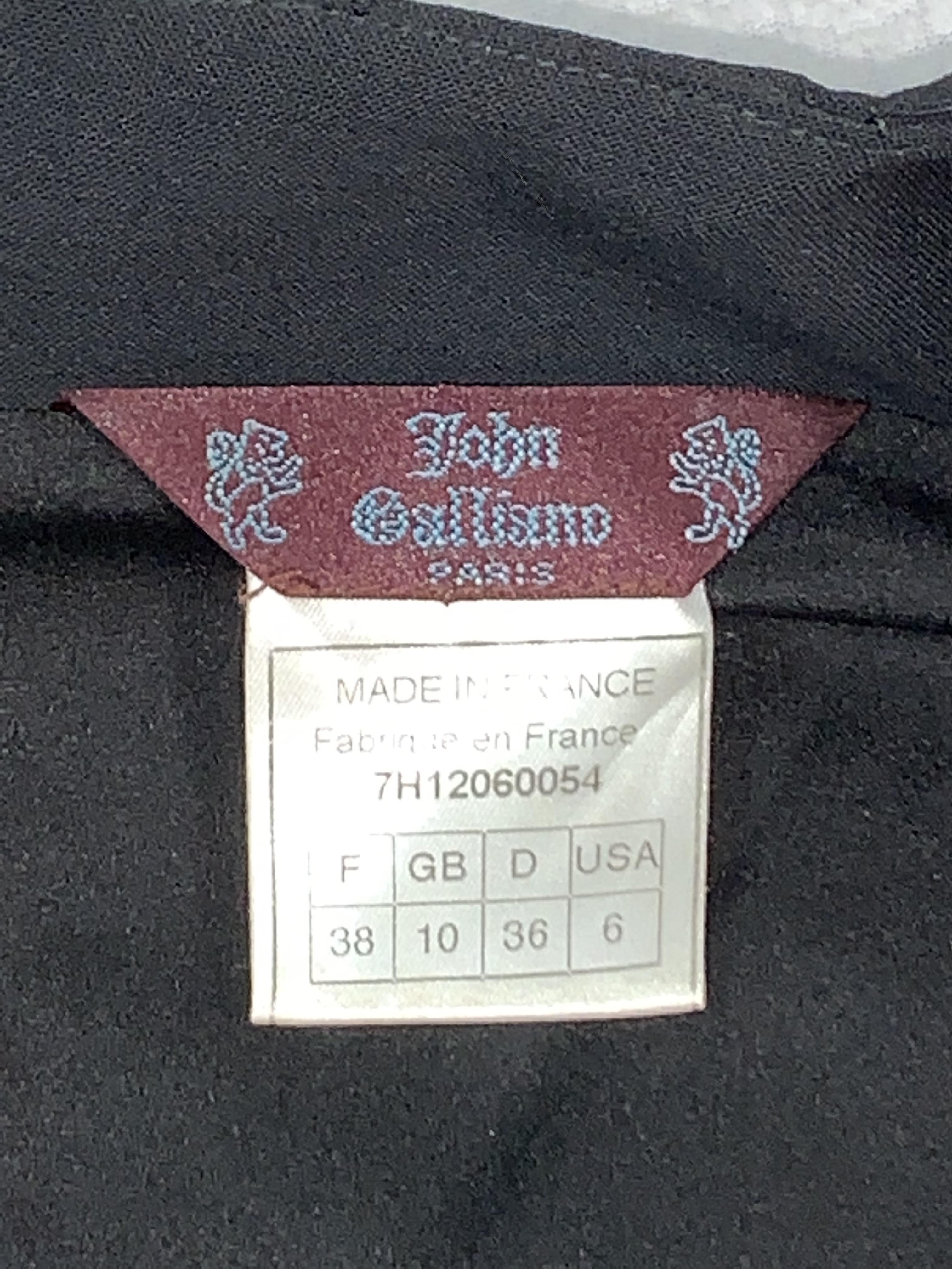 F/W 1997 John Galliano Black Bodycon L/S Mini Dress In Good Condition In Yukon, OK