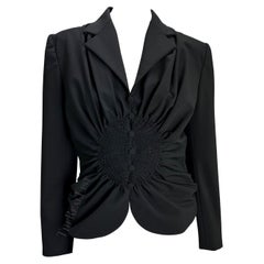 H/W 1997 John Galliano Paris Schwarzer Blazer mit Kreismuster und Laufsteg