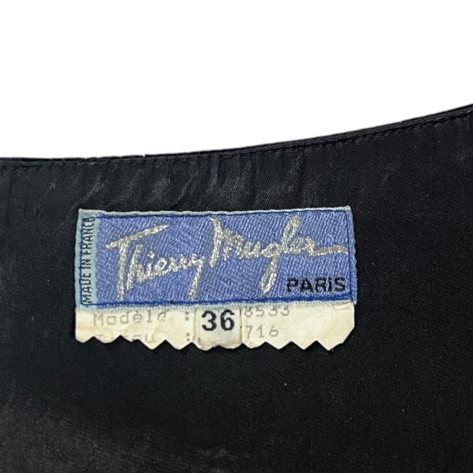 F/W 1987 Thierry Mugler Velvet Winged Bustier Corset Top For Sale 2