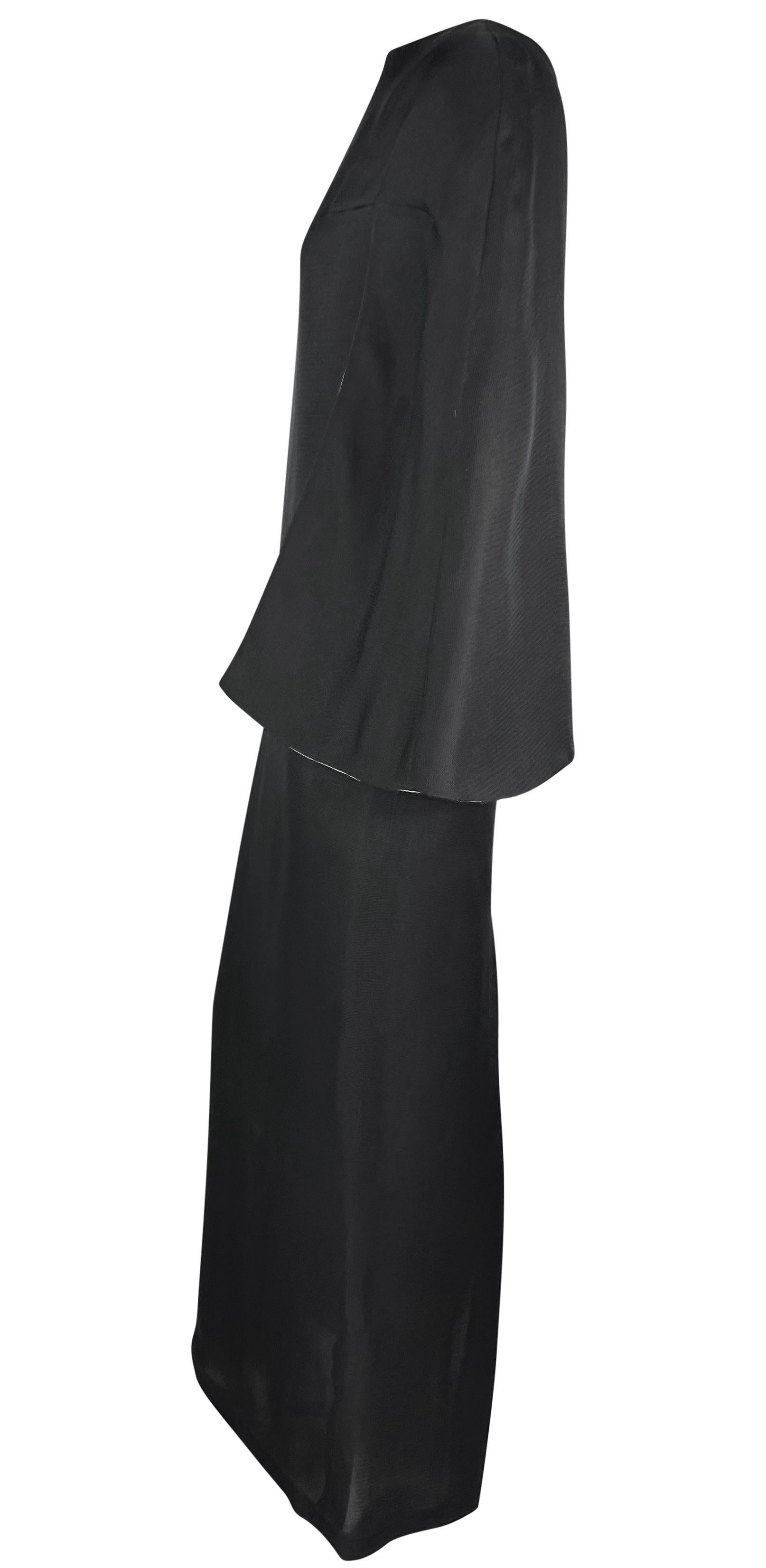 F/W 1998 Balenciaga by Nicolas Ghesquière Runway Sheer Linen Capelet Dress For Sale 3