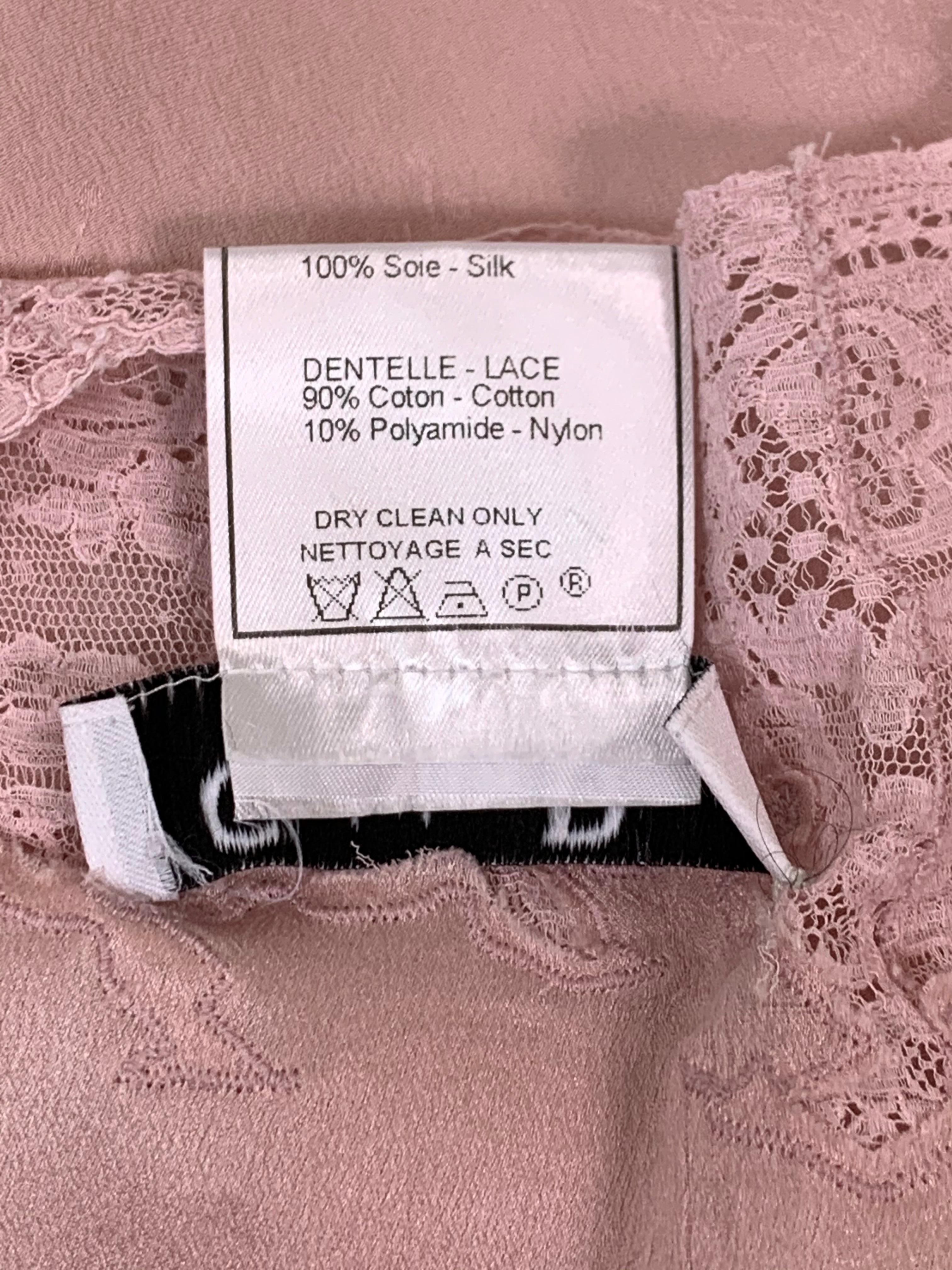 Women's F/W 1998 Christian Dior by John Galliano Pink Silk & Lace Kimono Top