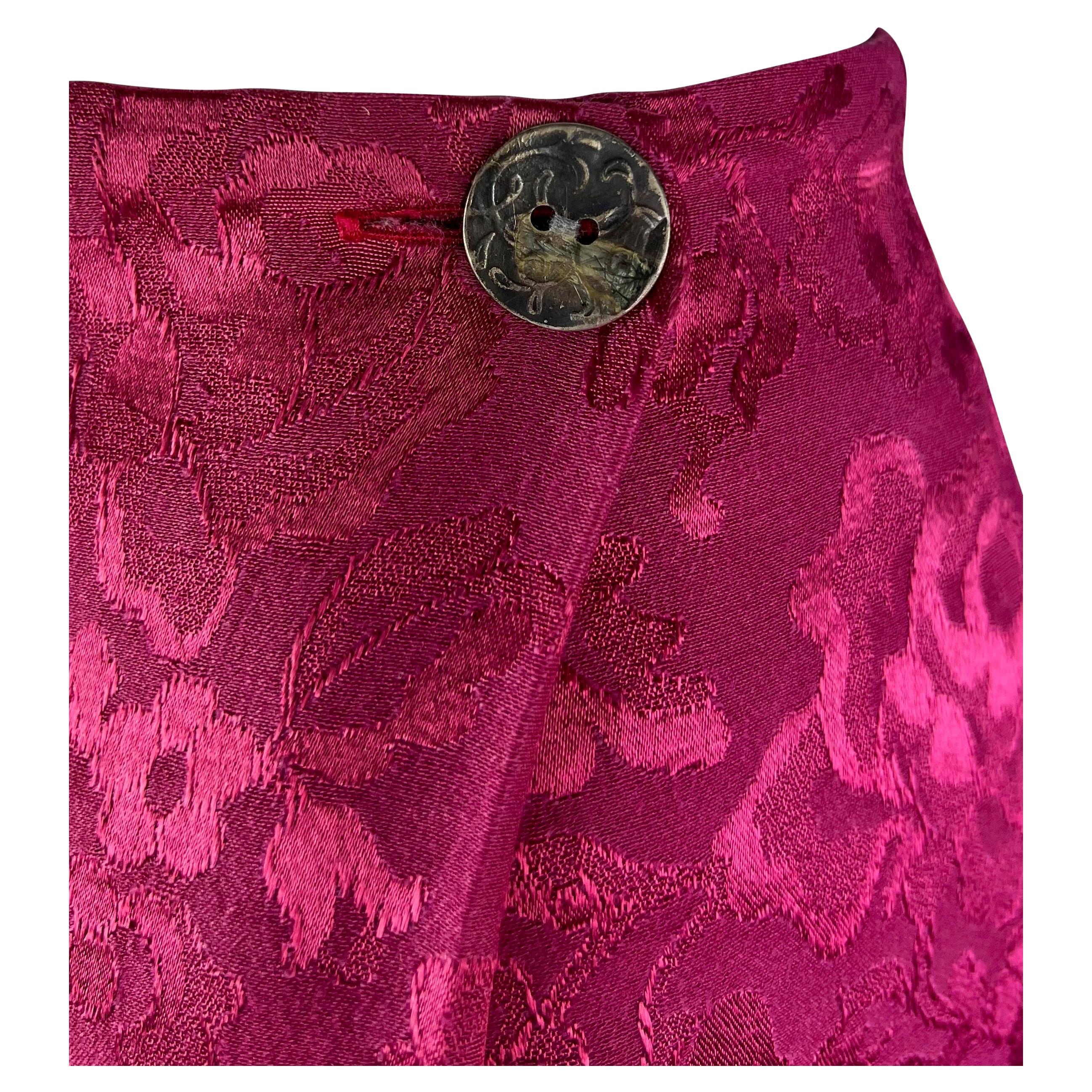 Tailleur jupe 3 pièces en dentelle rose et jaune Christian Dior par John Galliano, A/H 1998 en vente 11