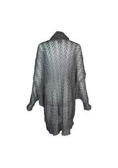 F/W 1998 Christian Dior by John Galliano Sheer Silver Baggy Sweater Dress S