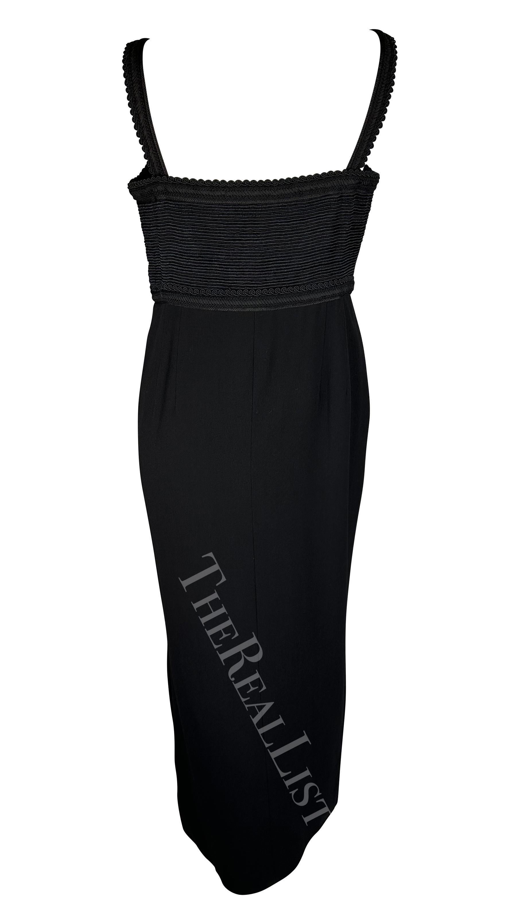 Robe tissée noire haute couture Christian Dior A/H 1998 par John Galliano en vente 7