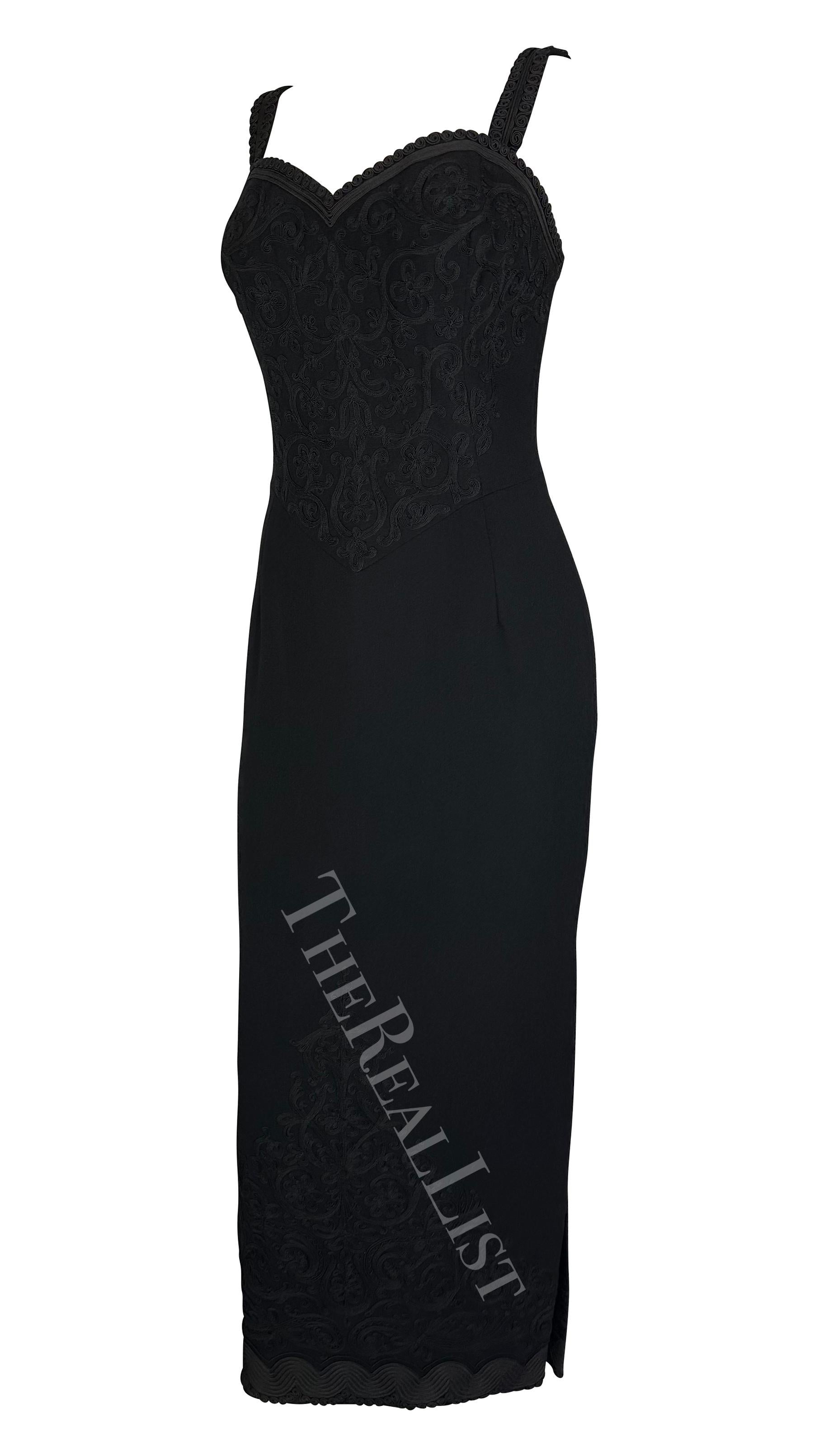 F/W 1998 Christian Dior Haute Couture by John Galliano Black Woven Gown In Excellent Condition For Sale In West Hollywood, CA