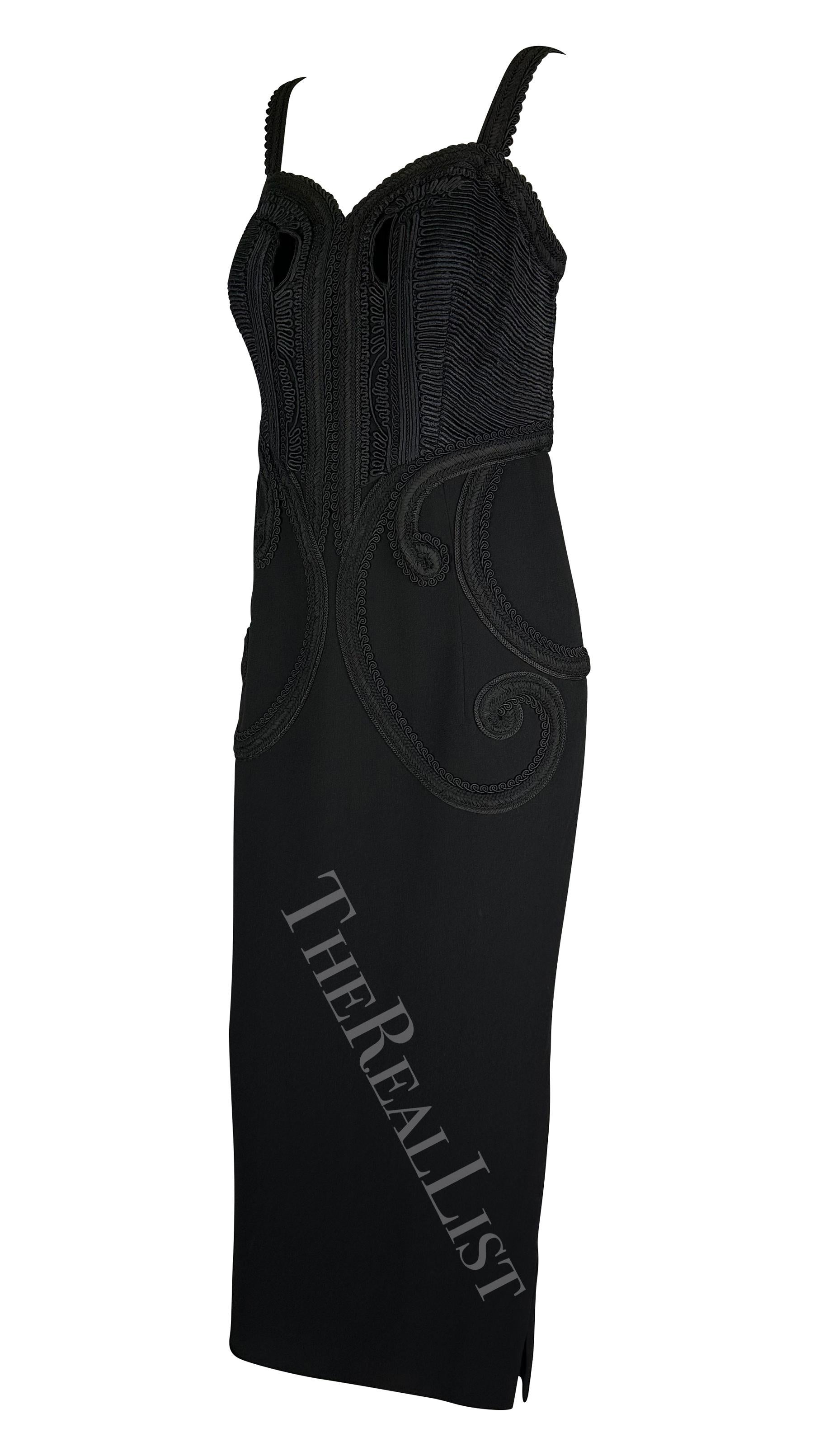 Robe tissée noire haute couture Christian Dior A/H 1998 par John Galliano  Excellent état - En vente à West Hollywood, CA