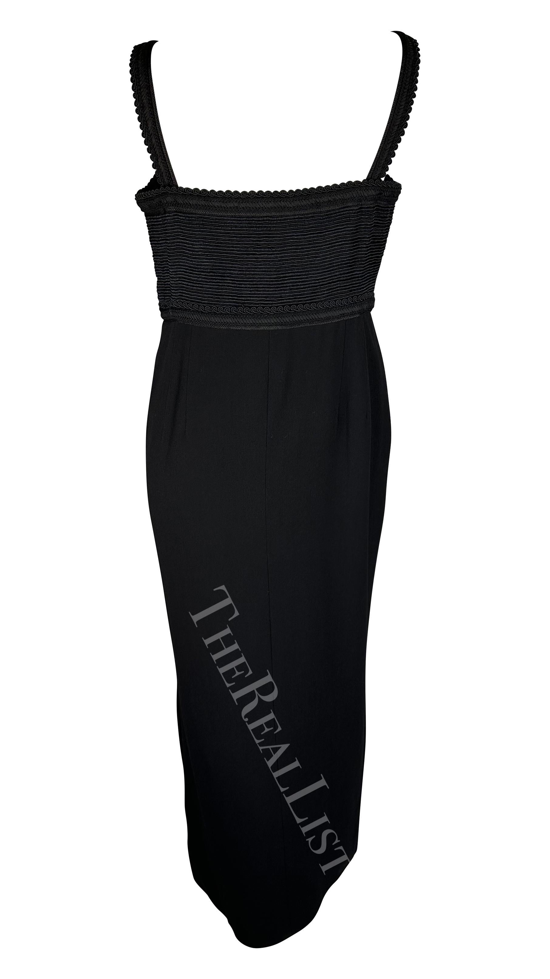Robe tissée noire haute couture Christian Dior A/H 1998 par John Galliano  en vente 1