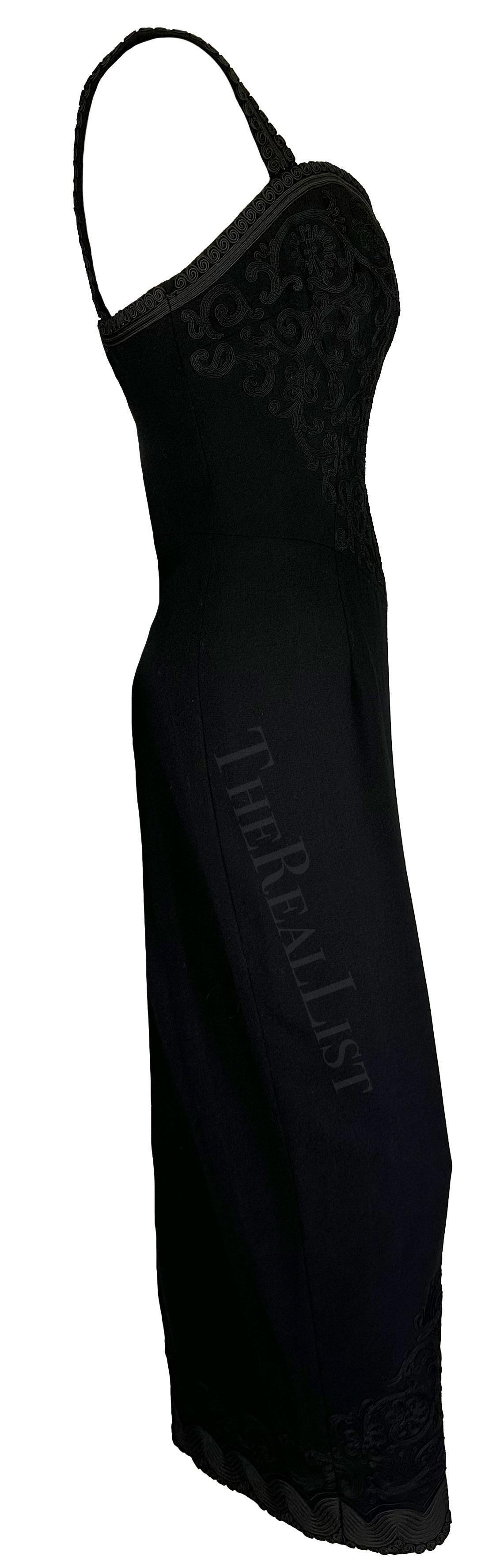 Robe tissée noire haute couture Christian Dior A/H 1998 par John Galliano en vente 1